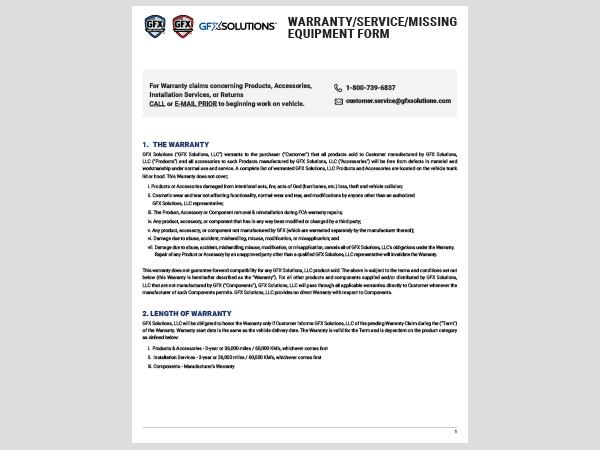 GFX Solutions Limited Warranty